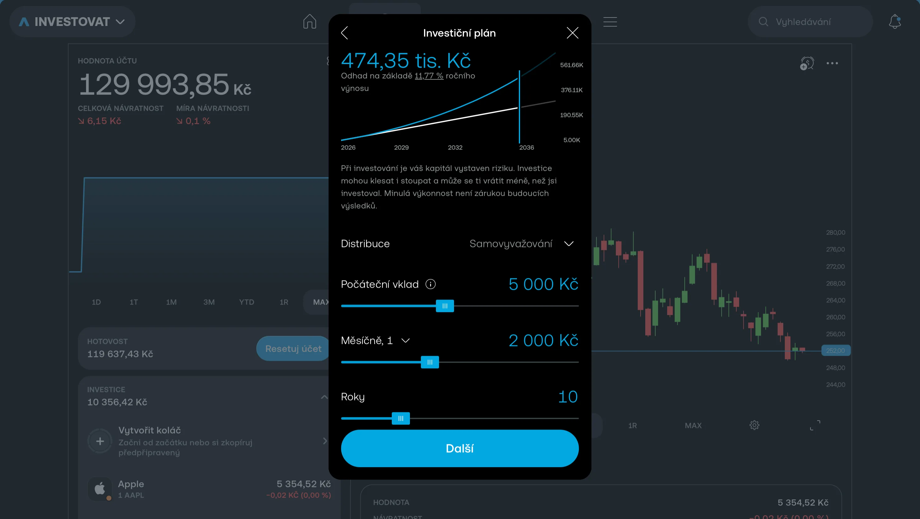 Trading 212 — investiční plán s odhadem výnosu
